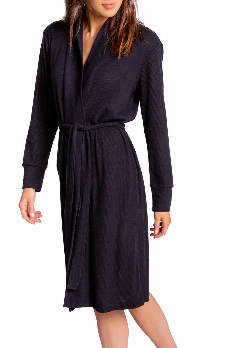 PJ Salvage Peachy Rib Knit Robe, Main, color, 