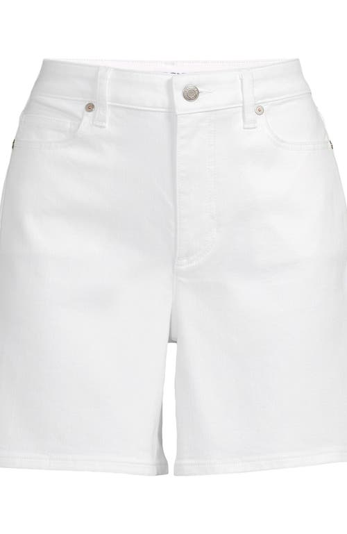 LANDS' END LANDS' END RECOVER MID RISE 7" JEAN SHORTS