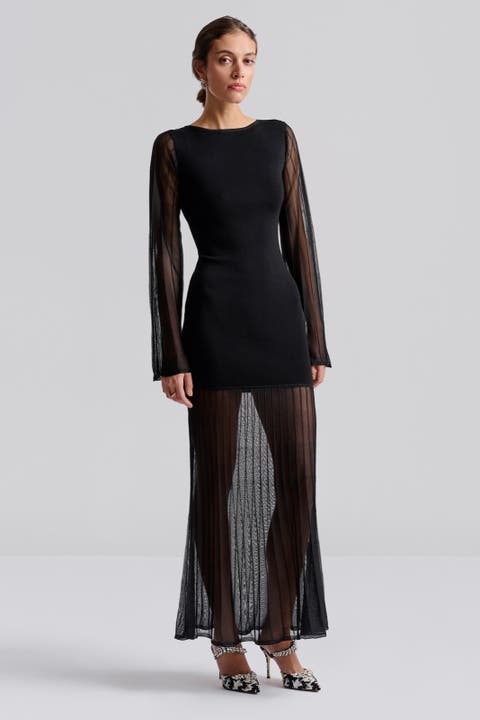 Haisley Sheer Knitted Maxi Dress
