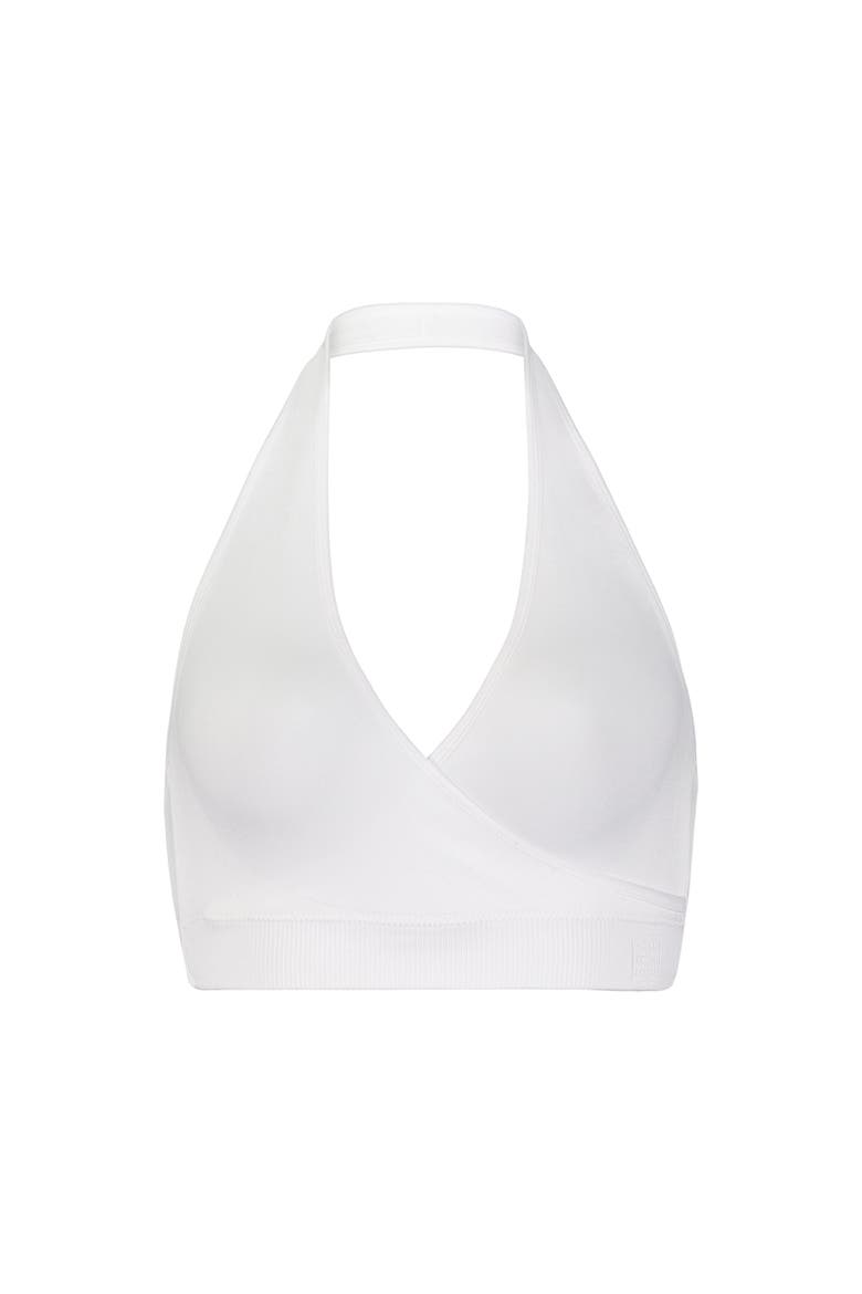 Hug Backless Halter Bralette, Main, color, white