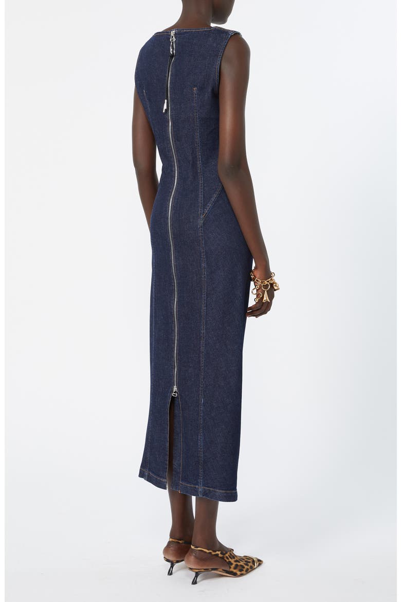 Stretch Denim Sheath Dress, Alternate, color, MIDNIGHT BLUE