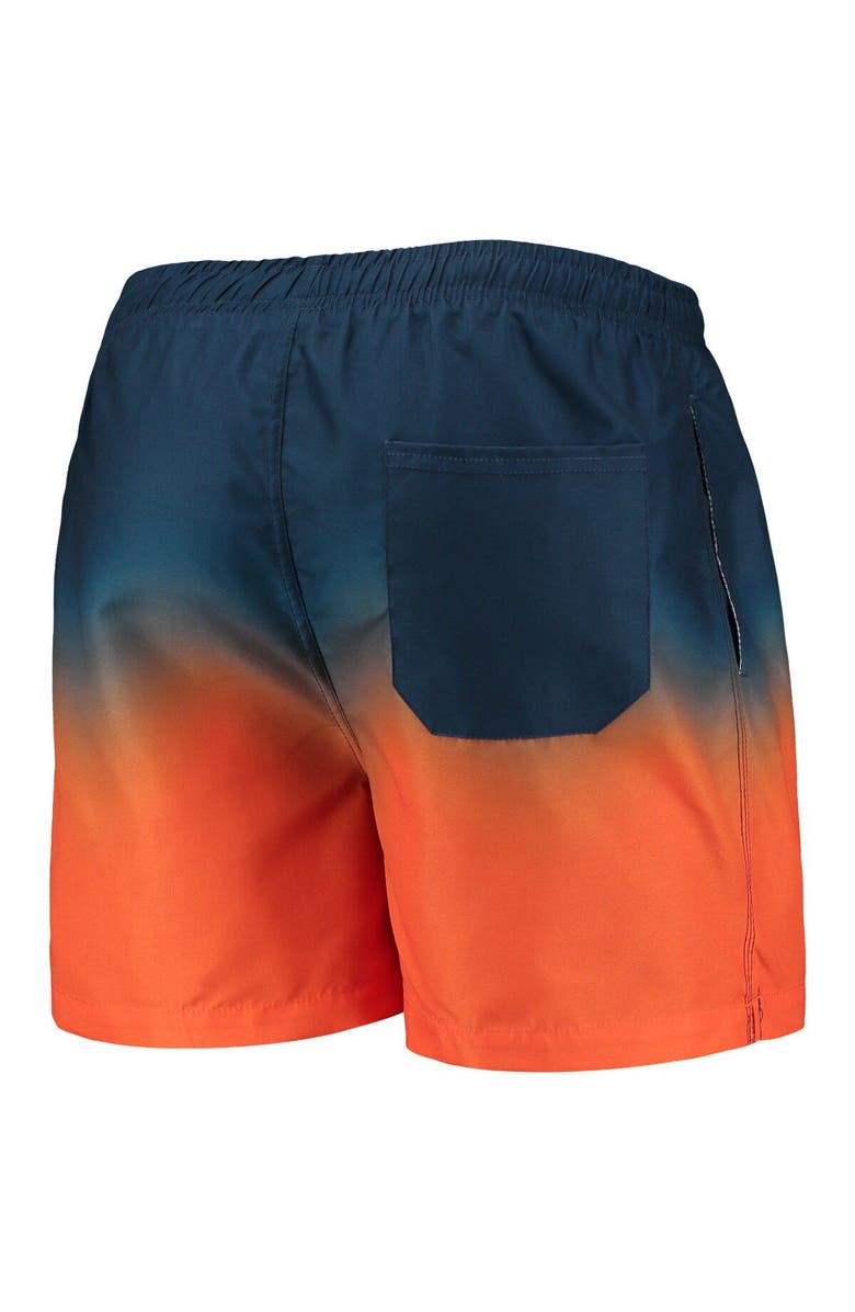 FOCO Men's FOCO Navy/Orange Chicago Bears Retro Dip-Dye Swim Shorts, Alternate, color, 
