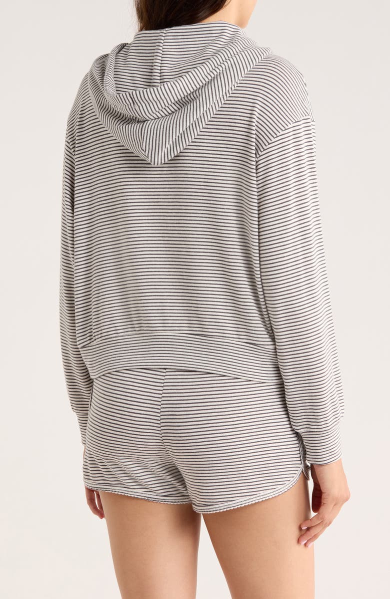 PJ Salvage Life is Sweet Sleep Hoodie, Alternate, color, Dark Charcoal