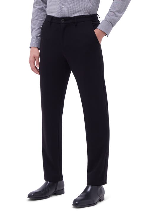 Slim Tailored Fit Flat Front Soft Touch Knit Dress Pants