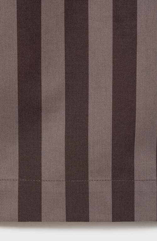 Mango Stripe Cotton Pajama Pants In Brown