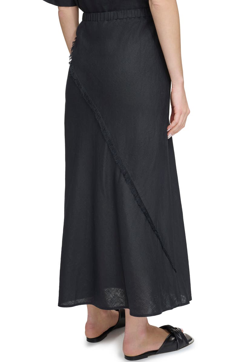 DKNY Linen Midi Skirt, Alternate, color,