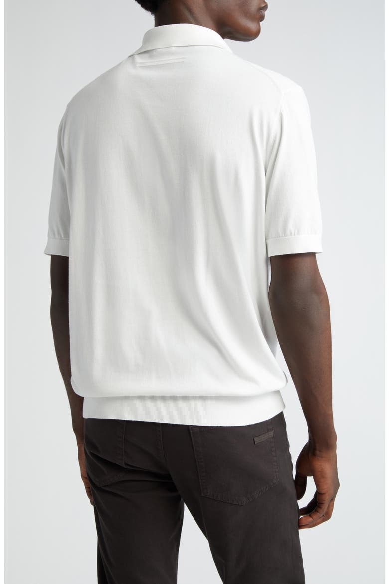 Premium Cotton Sweater Polo, Alternate, color, WHITE