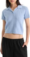 Good American The Micro Cable Merino Wool Polo