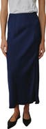Bella Dahl Side Slit Bias Satin Maxi Skirt
