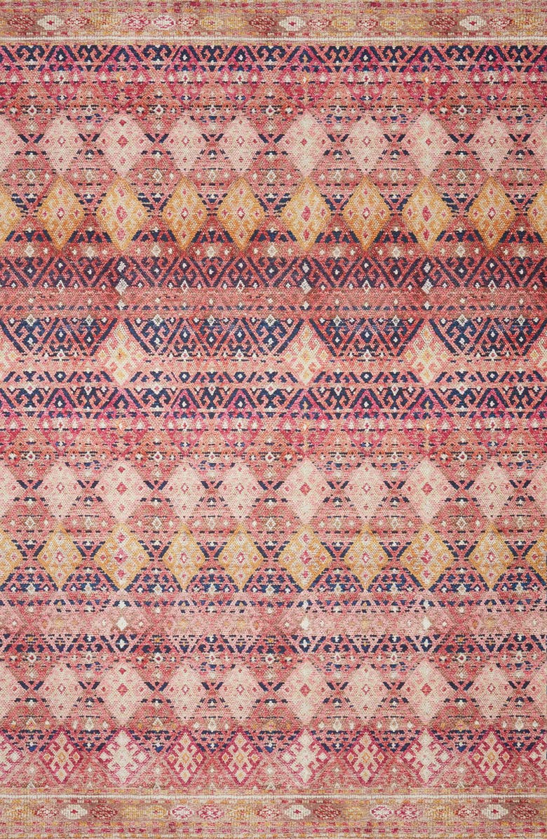 LOLOI Layla Collection Rug - Magenta/Multi- 5' x 8', Alternate, color, Magenta / Multi
