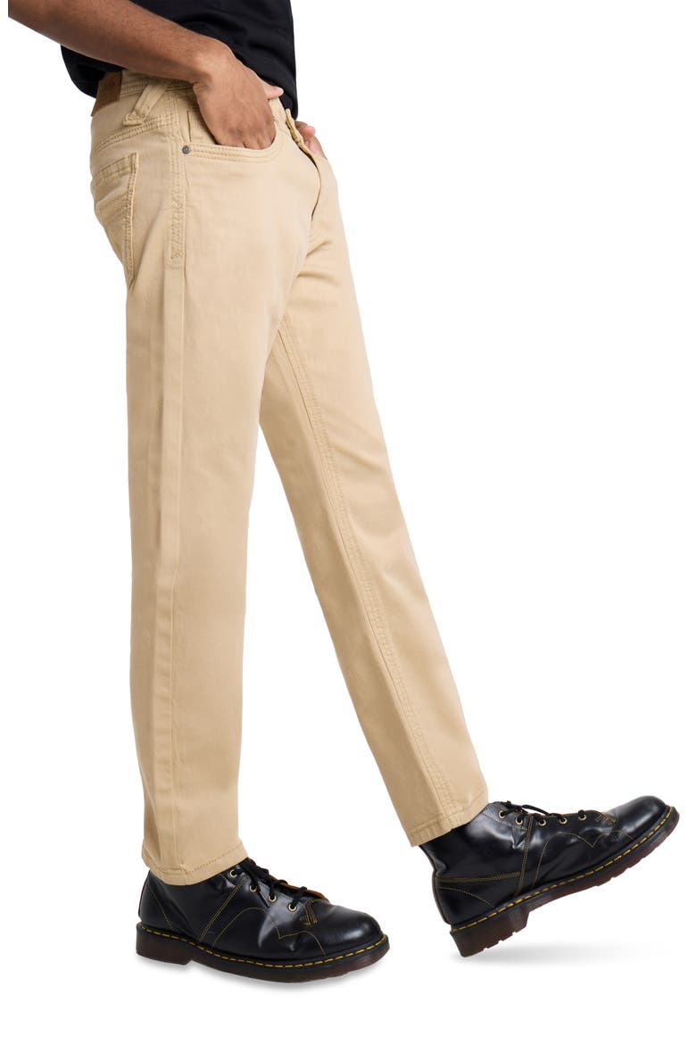 Saddle Stitch Slim Fit Jeans, Alternate, color, KHAKI