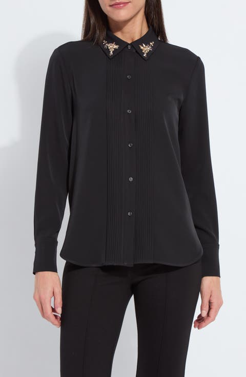 Embellished Button-Up Shirt