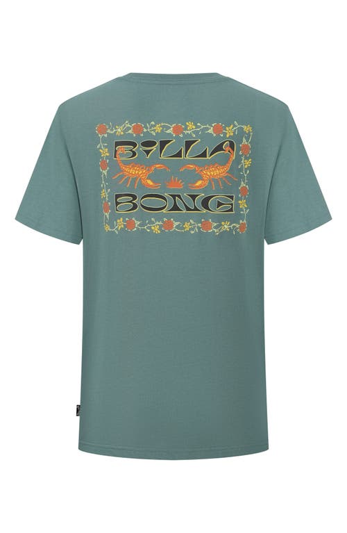 Billabong Kids' Sharp Scorpion Logo Graphic T-shirt In Green