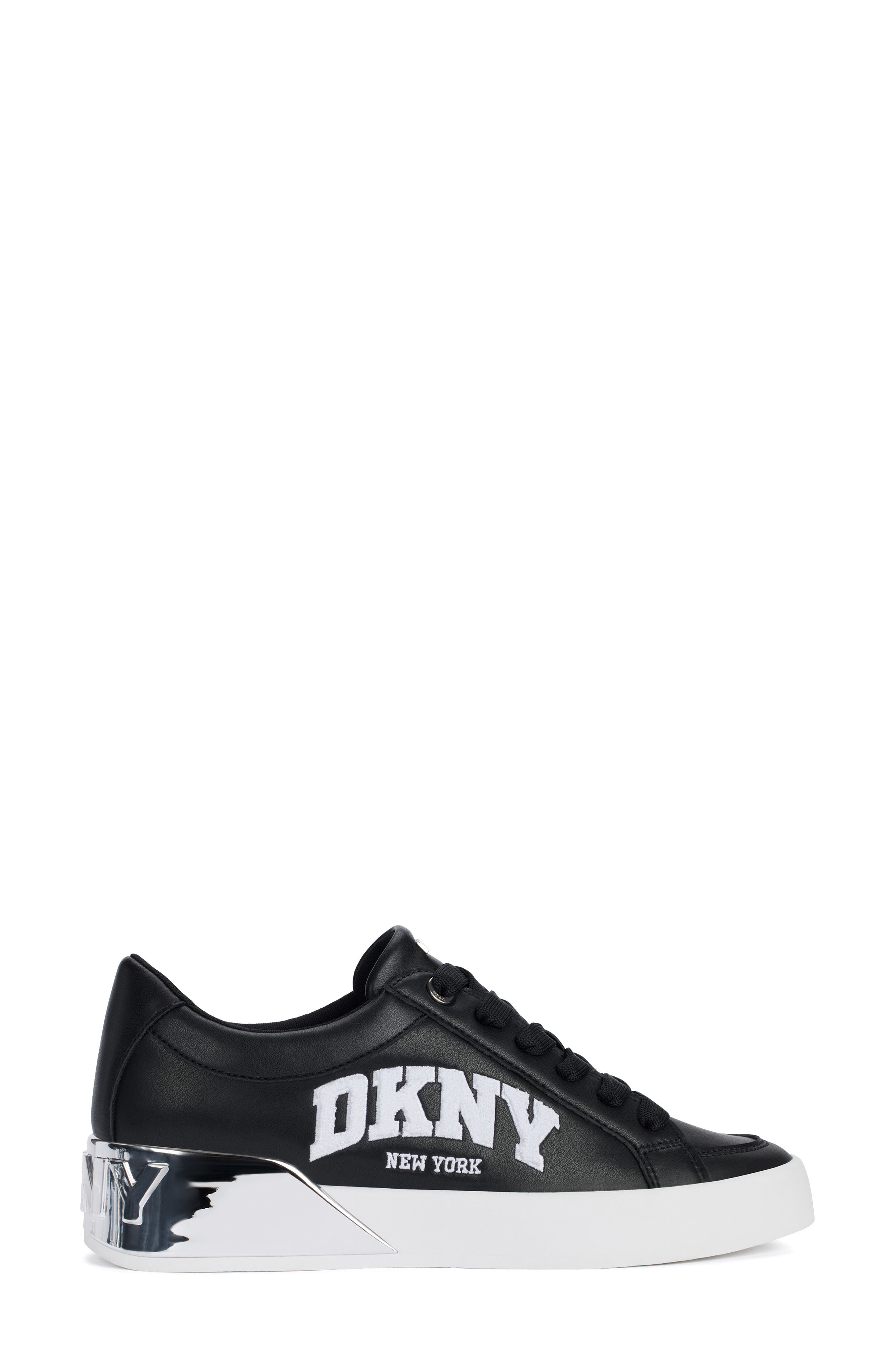 DKNY Maben Varsity Sneaker, Alternate, color, Black