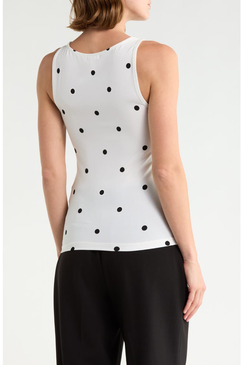 Cowl Neck Sleeveless Knit Top, Alternate, color, IVORY- BLACK ALICIA DOT
