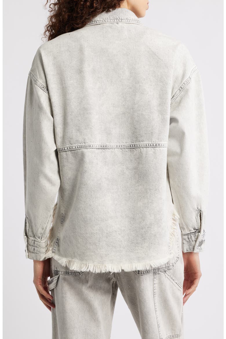 Hettie Oversize Denim Shacket, Alternate, color, SNOW GREY