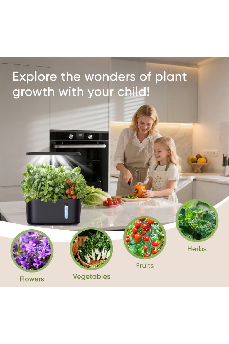 Indoor Hydroponic Growing System, Alternate, color, Black