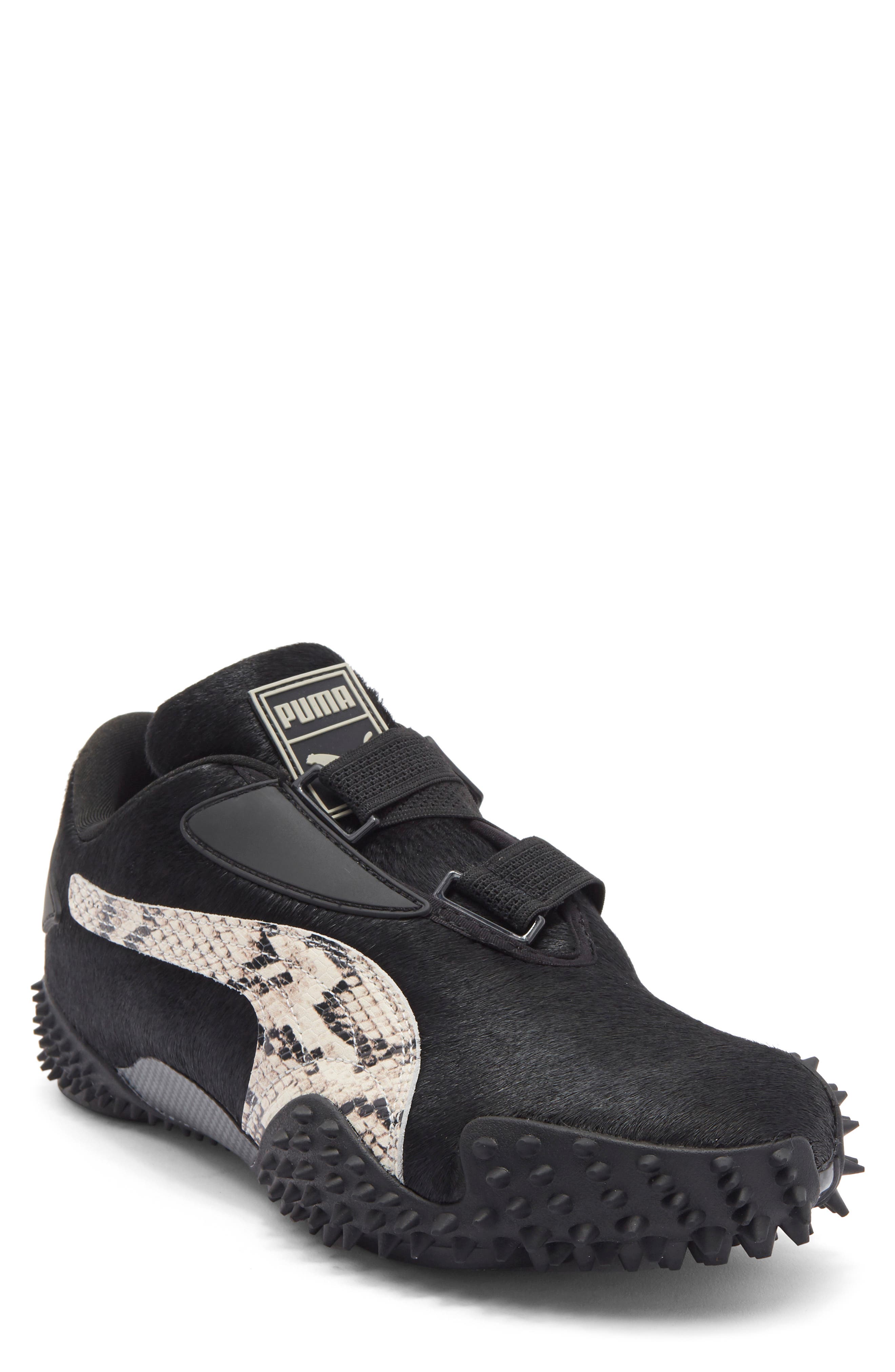 PUMA x A$AP Rocky Genuine Calf Hair Mostro Sneaker, Main, color, Black Calf Hair/ Desert Dust
