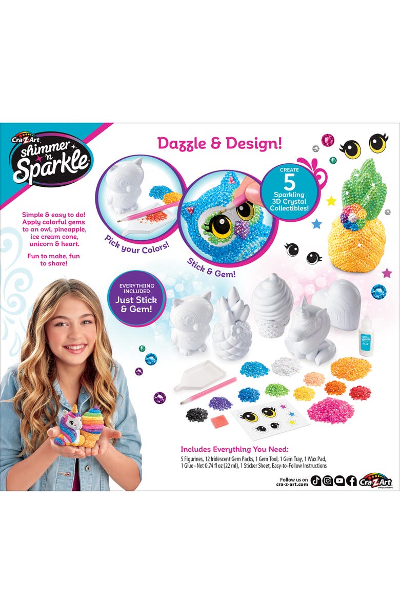 CRA-Z-ART Shimmer N Sparkle 3D Crystal Gem Creations Kit, Alternate, color, 