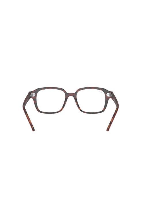 Ray Ban Ray-ban 50mm Square Optical Glasses In Burgundy