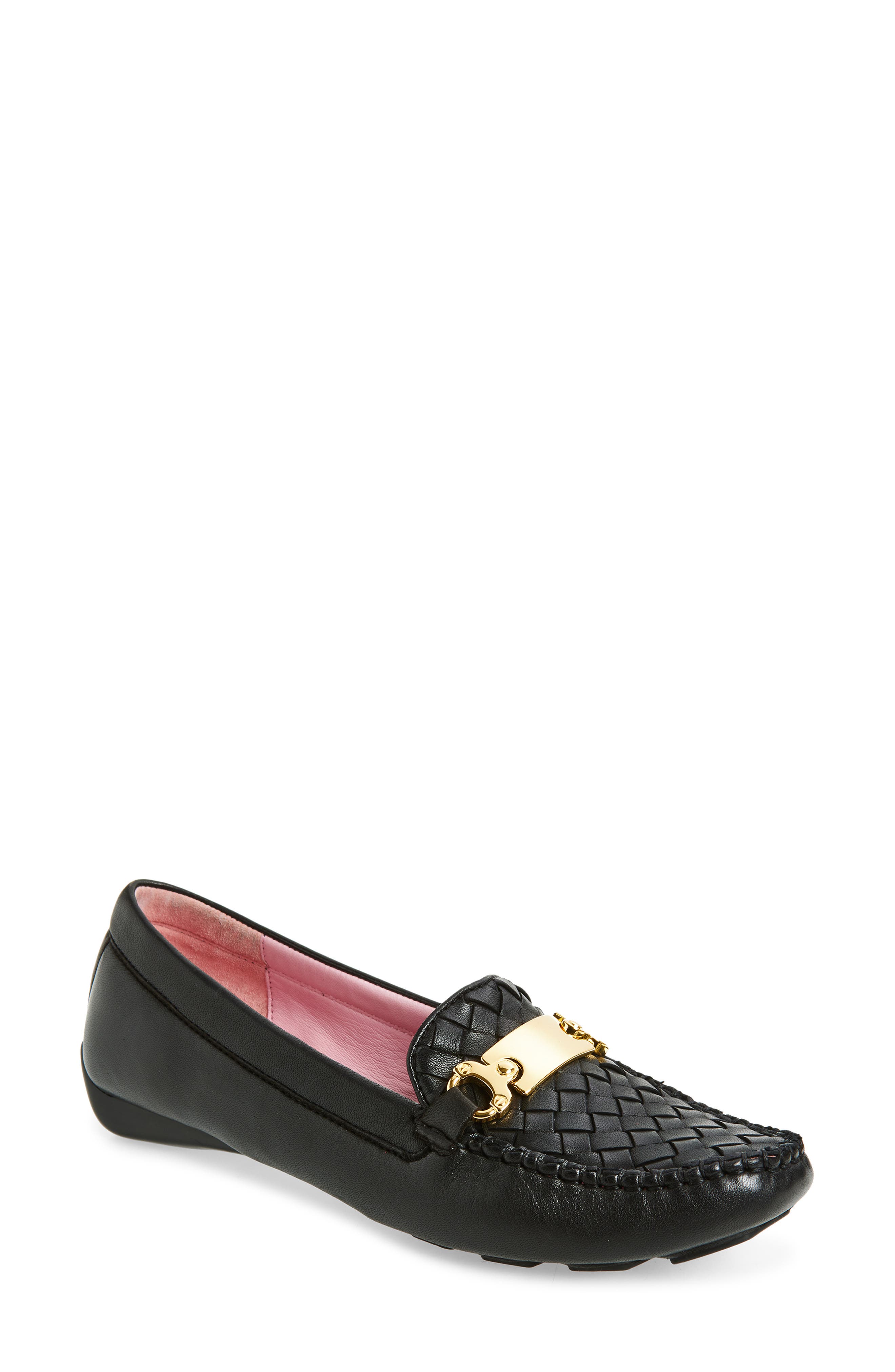 Robert Zur Mirror Driving Loafer, Main, color, Black