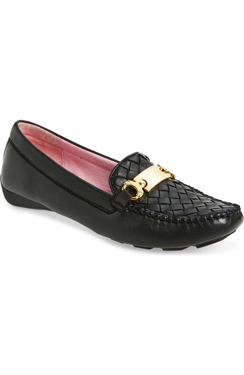 Robert Zur Mirror Driving Loafer, Main, color, Black