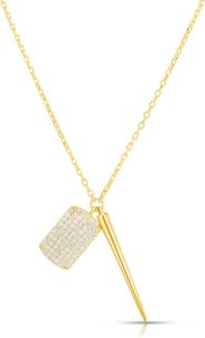 GLAZE JEWELRY Spike Tag Pendant Necklace