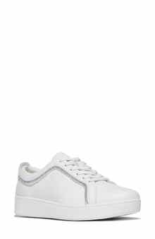 Rally Crystal Trim Leather Sneaker