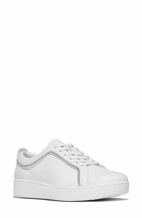 Rally Crystal Trim Leather Sneaker
