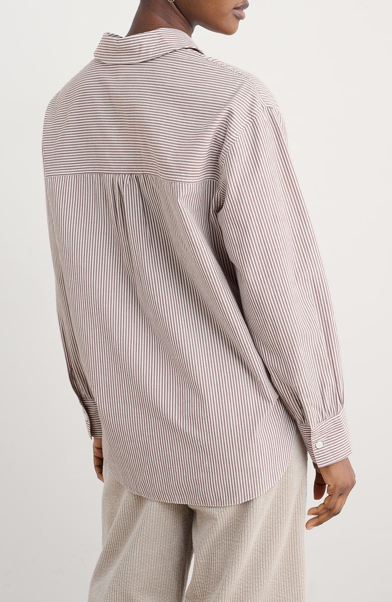 Seasalt Cornwall Sea Path Oversize Organic Cotton Button-Up Shirt, Alternate, color, Mini Sunrise Elderberry