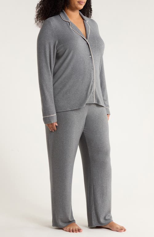 Nordstrom Brushed Hacci Pajamas In Gray