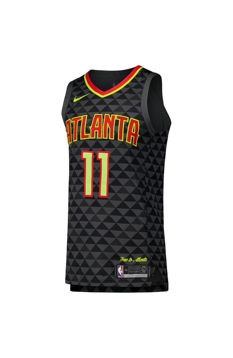 Nike Men's Nike Trae Young Black Atlanta Hawks Authentic Player Jersey - Icon Edition, Alternate, color, Black