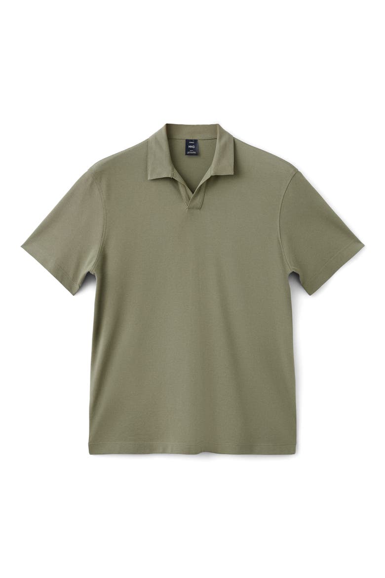 Slim Fit Johnny Collar Piqué Polo, Alternate, color, DARK GREEN