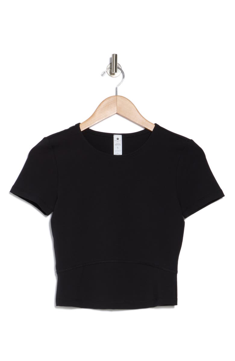 YOGALICIOUS Nude Tech Pandora Short Sleeve Crop T-Shirt, Alternate, color, 