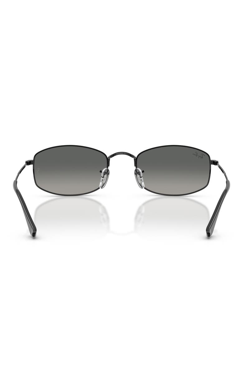 55mm Gradient Irregular Sunglasses, Alternate, color, BLACK / GRADIENT GREY