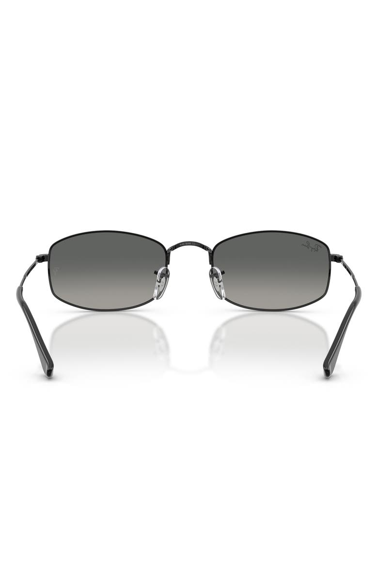 Ray-Ban 55mm Gradient Irregular Sunglasses, Alternate, color, Black / Gradient Grey
