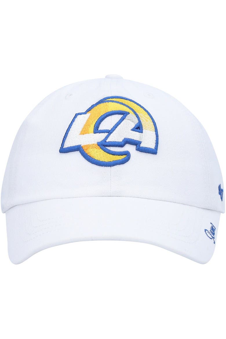 Women's '47 White Los Angeles Rams Miata Clean Up Logo Adjustable Hat, Alternate, color, White
