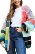 SAACHI Rainbow Chunky Knit Cardigan