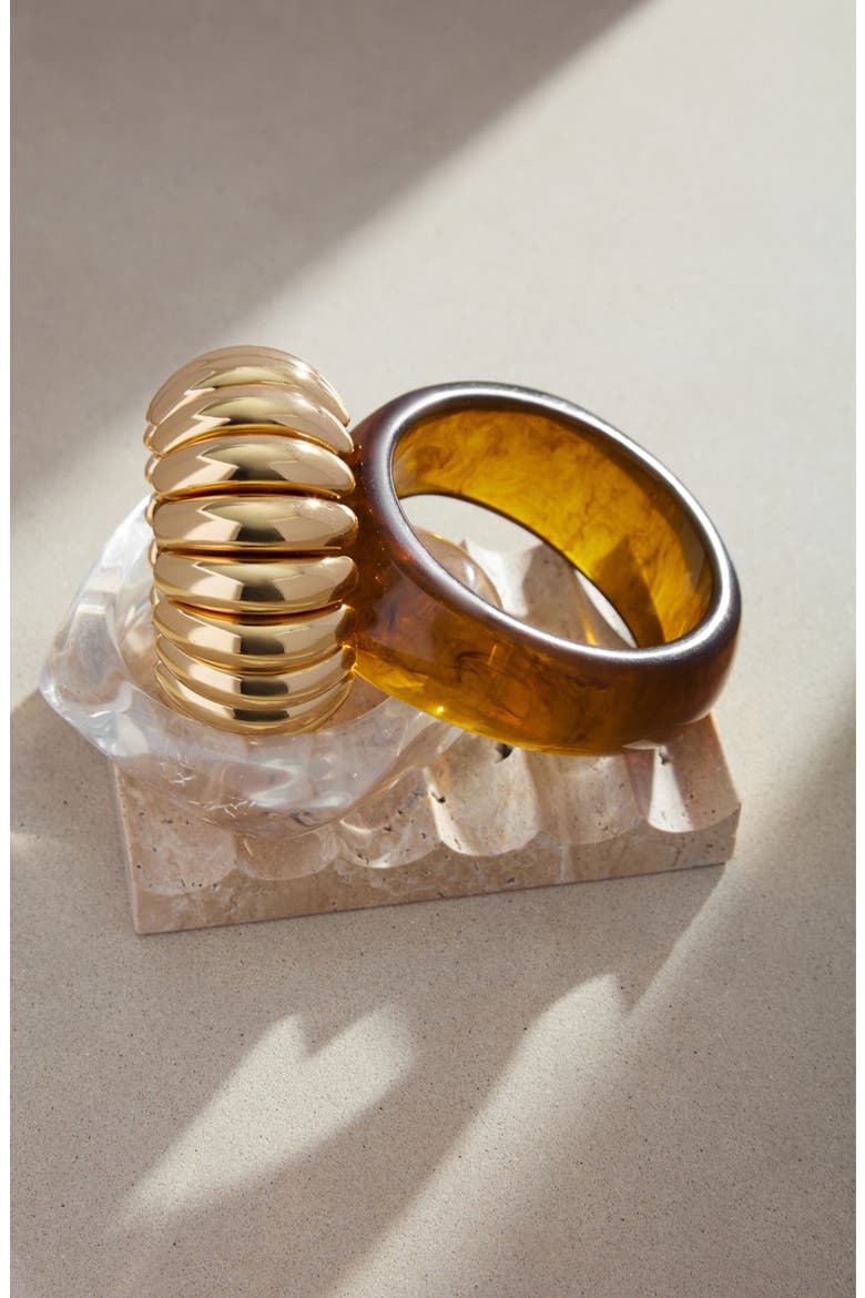 Brown Lucite® Bangle, Alternate, color, BROWN