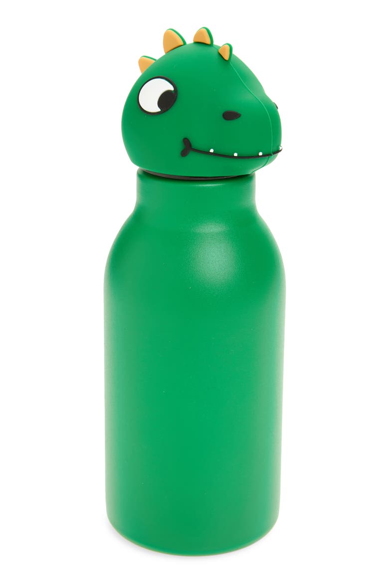 Kids' Dinosaur Water Bottle, Main, color, GREEN