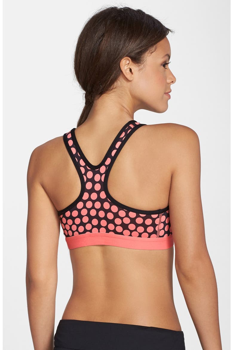 'Pro Classic' Dot Print Dri-FIT Sports Bra, Alternate, color, SUNBLUSH