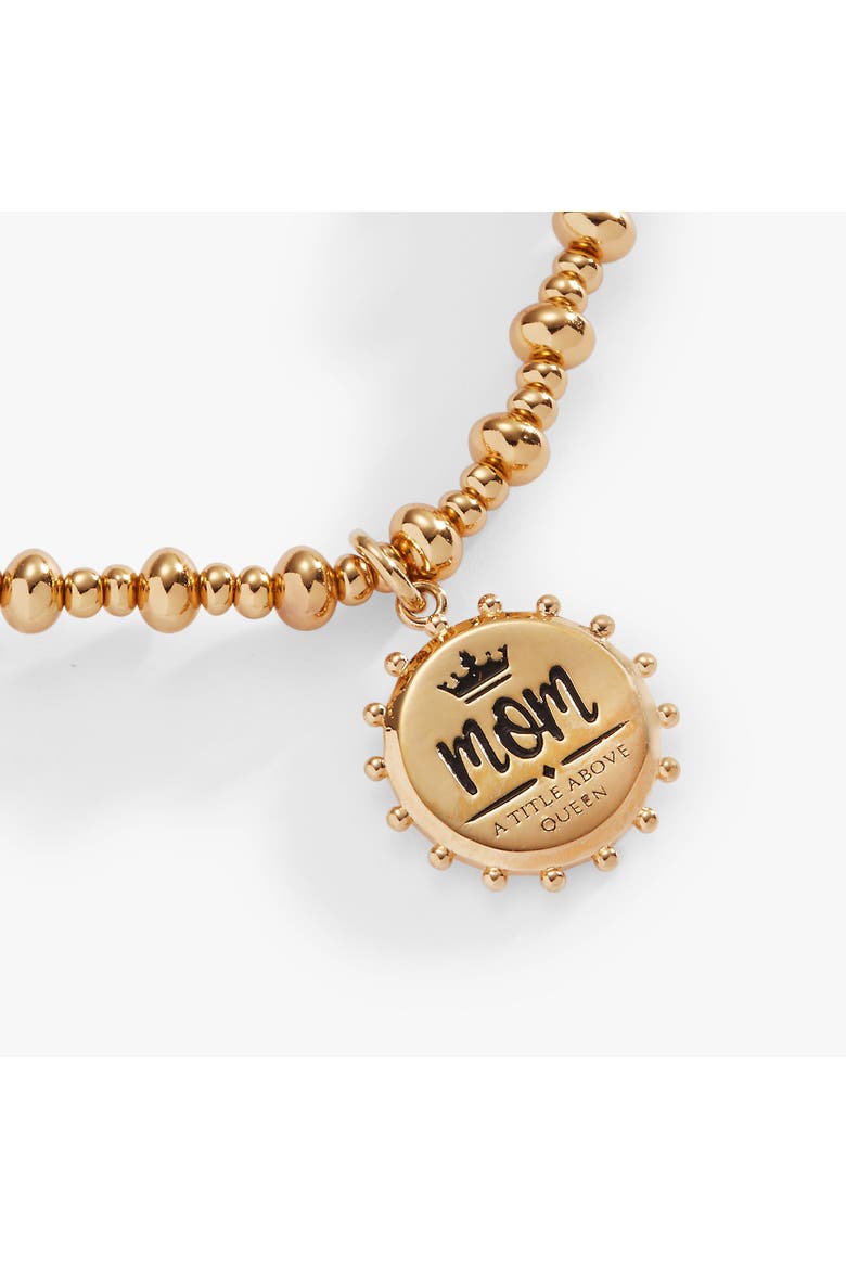 BILY Mom - Title Above Queen Stretch Bracelet, Main, color, Gold