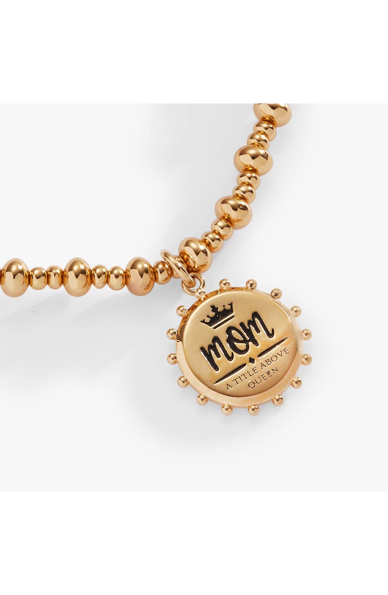 Alex and Ani BILY Mom - Title Above Queen Stretch Bracelet, Main, color, Gold