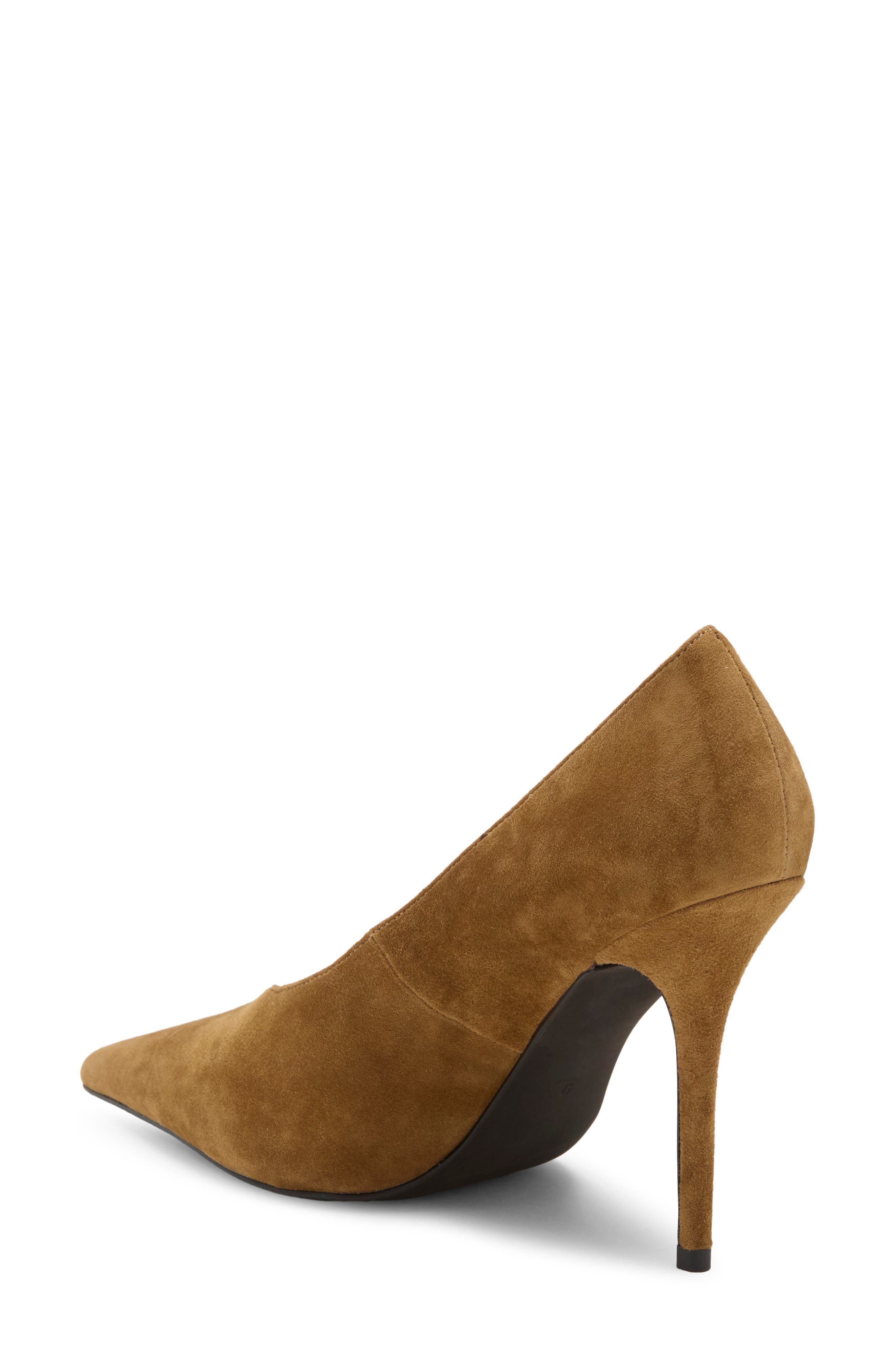 Diffuse Pointed Toe Pump, Alternate, color, CAMEL SUEDE