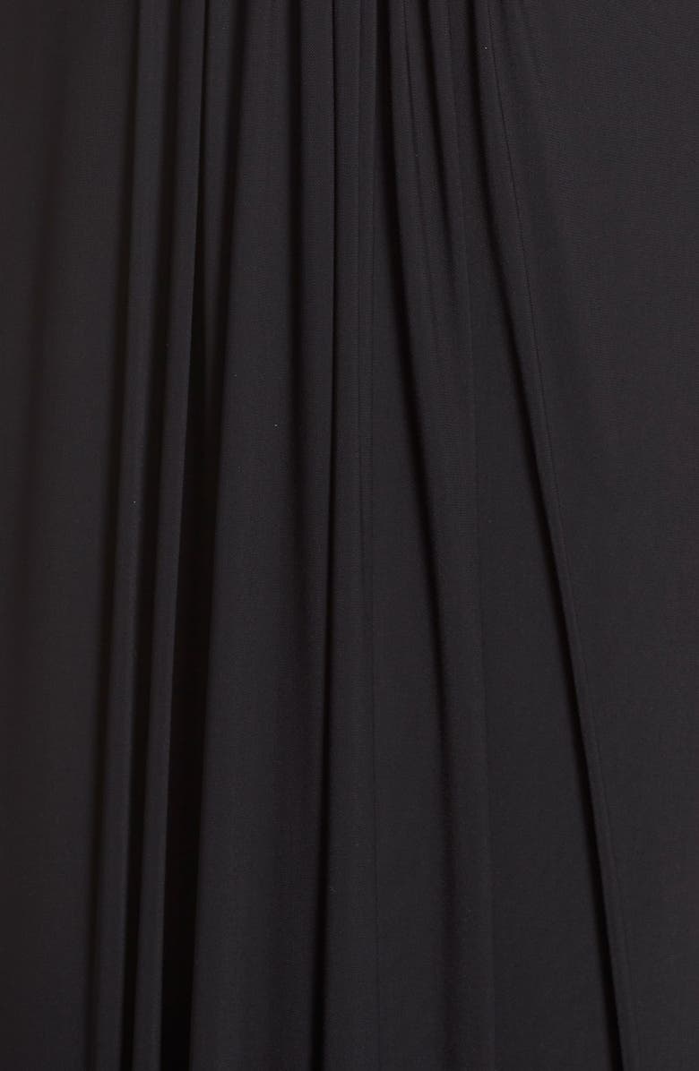 Marina Beaded V-Neck Pleat Mesh Gown, Alternate, color, 