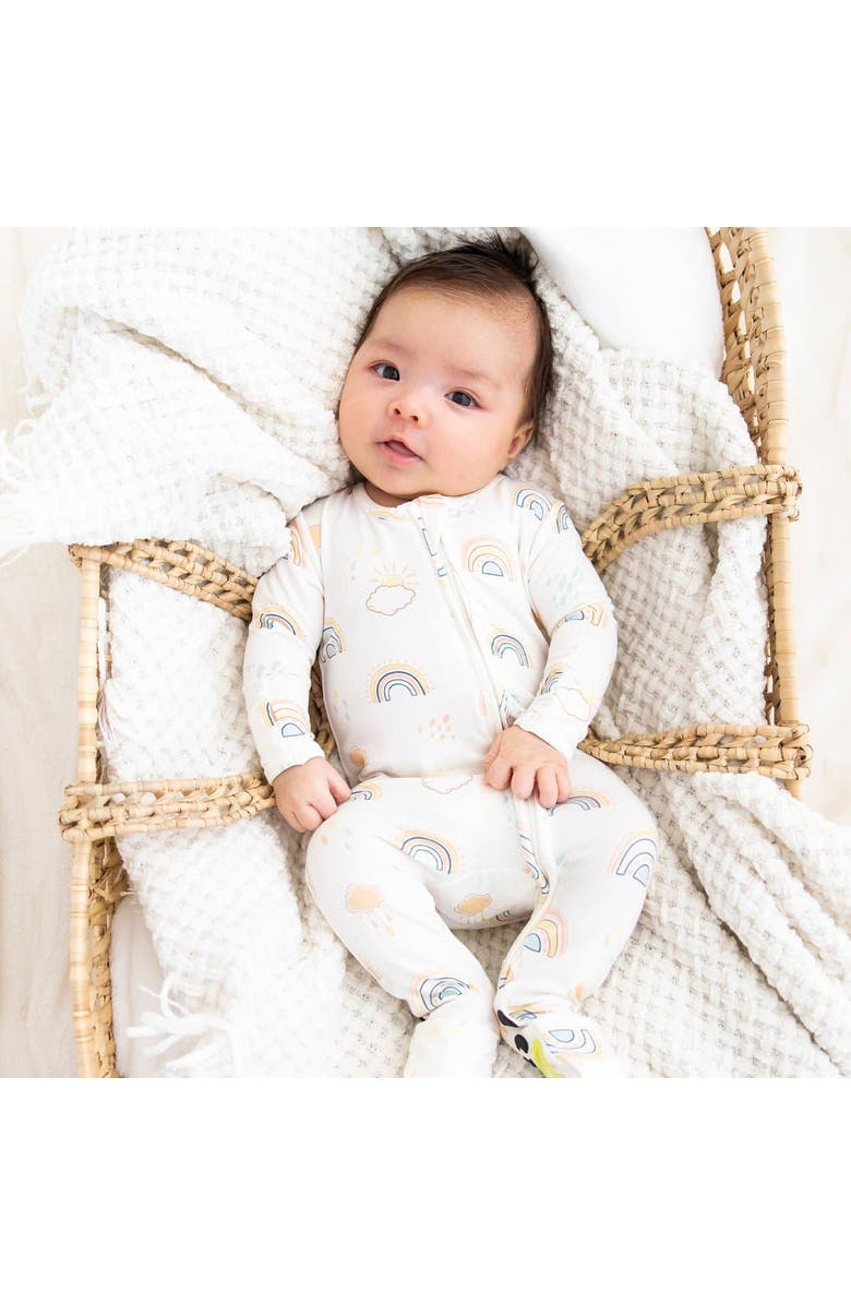 Bellabu Bear Baby Rainbows Convertible Footie, Alternate, color, Rainbows