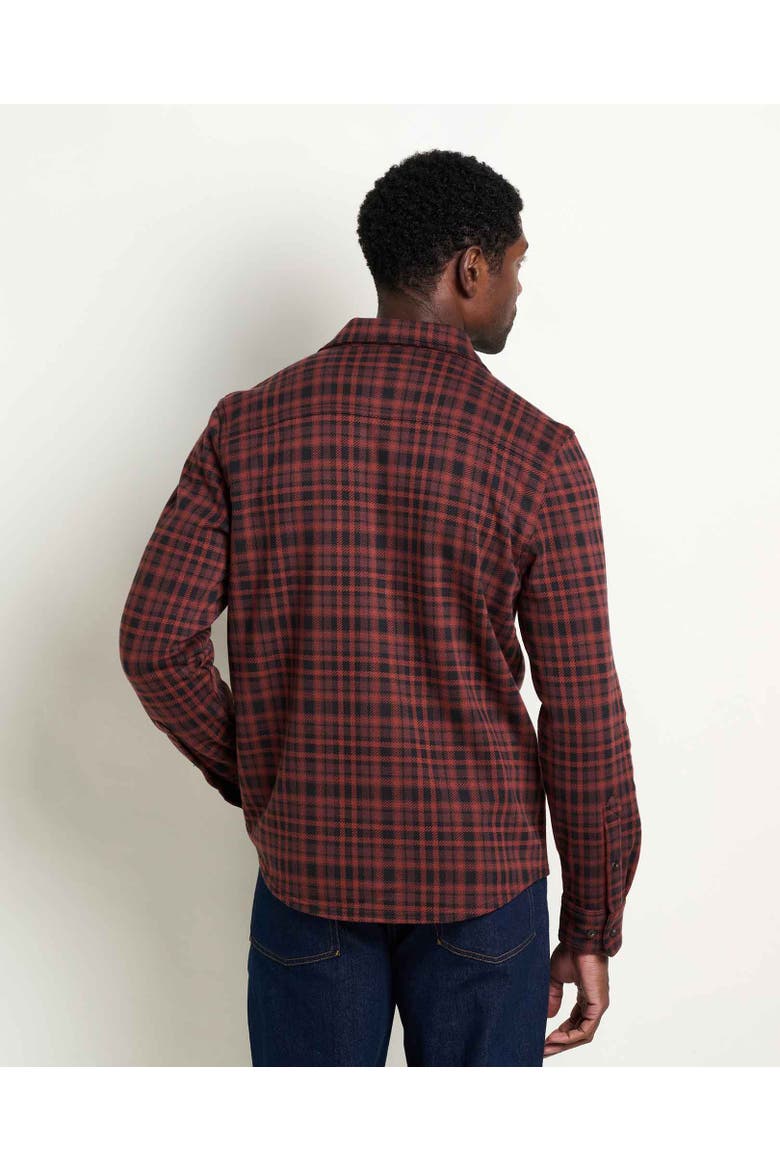 Men's Shadowbrook Long Sleeve Shirt, Alternate, color, Deep Mahogany Pattern