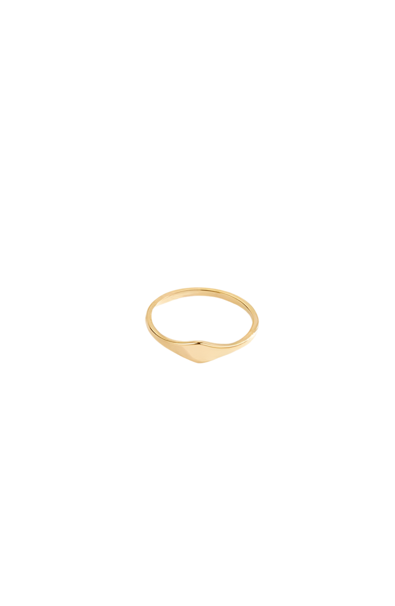 Mazin Jewels Micro Signet Ring, Alternate, color, Gold
