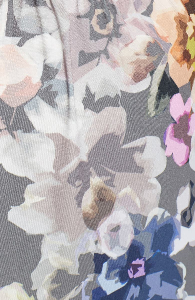 Ivy & Blu Shirred Surplice Neckline Dress, Alternate, color, 