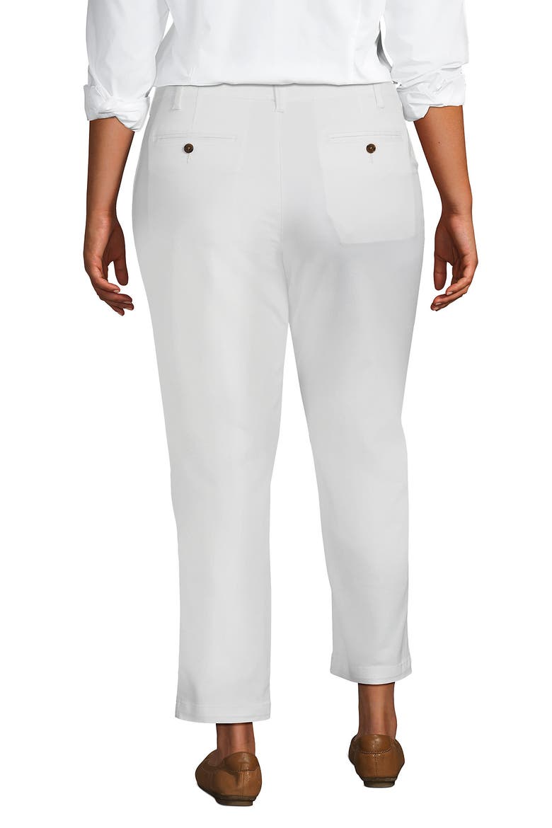 Mid Rise Classic Straight Leg Chino Ankle Pants, Alternate, color, White